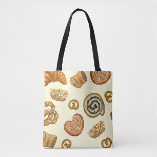 Tote Bag Motif sans couture avec produit de boulangerie