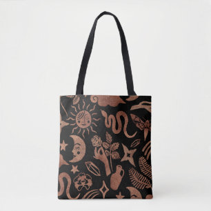 Tote Bag Motif sans couture avec symboles mystiques et magi