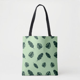 Tote Bag Motif sans couture de feuilles de Monstera et de p