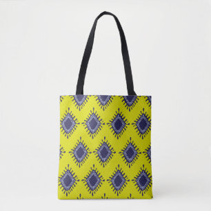 Tote Bag Motif sans couture de la tribu ikat moderne