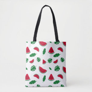 Tote Bag Motif sans couture d'été de pastèque tropicale