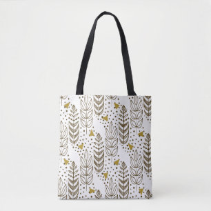 Tote Bag Motif sans couture ethnique avec des arbres élégan