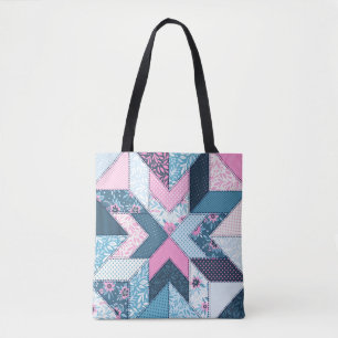 Tote Bag Motif sans couture. Patchwork.