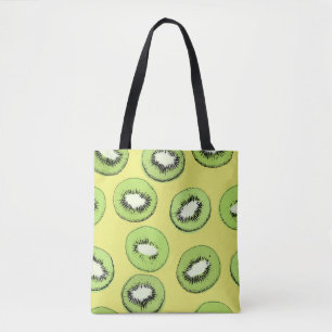 Tote Bag Motif sans soudure aux fruits Kiwi, arrière - plan