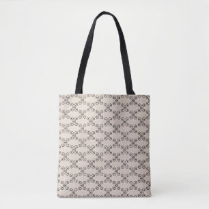 Tote Bag Motif spirale élégant sur beige champagne