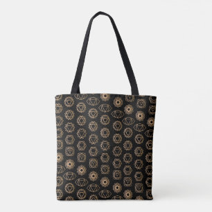 Tote Bag Motif tendance Gold Chakras