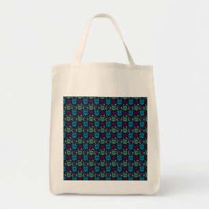 Tote Bag Motif Tortue de Mer & Fleur de Lotus