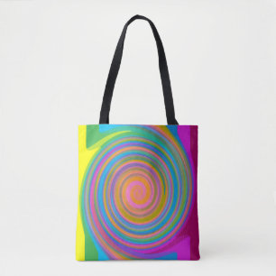 Tote Bag Motif tourbillon coloré