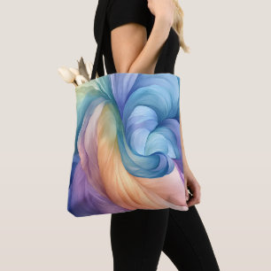 Tote Bag Motif tourbillon de fumée arc-en-ciel
