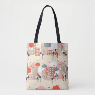 Tote Bag Motif transparent de la ville