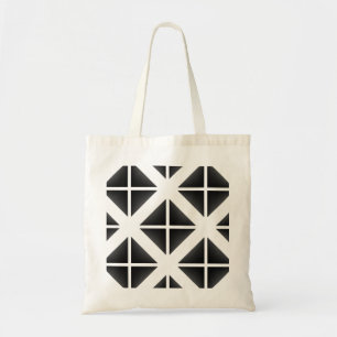 Tote Bag Motif triangle Black Trendy