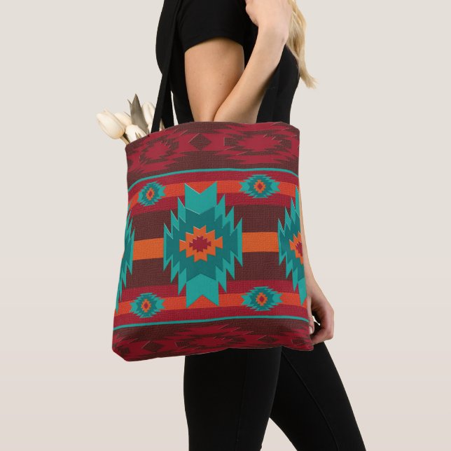 Tote Bag Motif tribal ethnique de Shouthwestrn (De près)