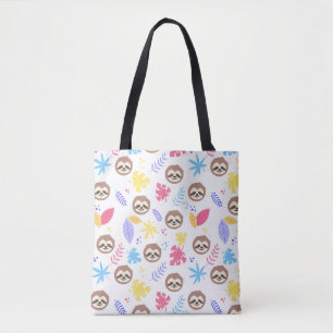 Tote Bag Motif tropical de paresse et de feuille