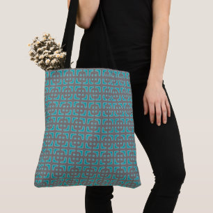 Tote Bag Motif unique Turquoise