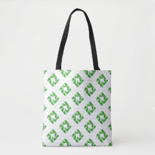 Tote Bag Motif vert de dent de plaid