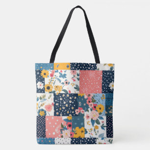 Tote Bag Motif vintage à écailles florales (4)