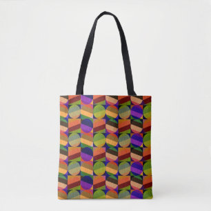 Tote Bag Motif Vintage coloré inspiré