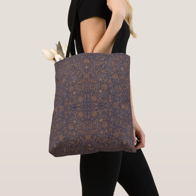 Tote Bag motif vintage de la tribu indonésienne des ikat (De près)