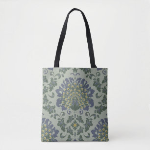 Tote Bag Motif vintage sans couture avec oiseau romantique