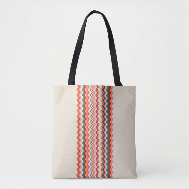 Tote Bag Motif Wavy multicolore (Devant)