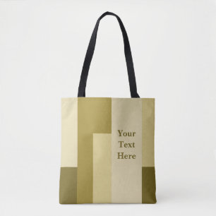 Tote Bag Motifs de rectangles aux tons de terre abstraits