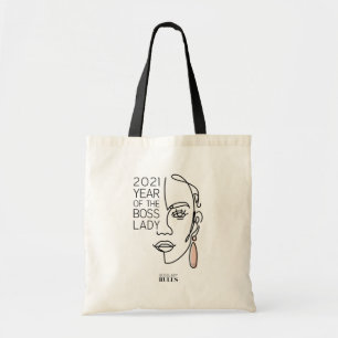 Tote Bag Motivation Boss Lady Line Typographie d'art
