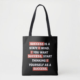 Tote Bag Motivational cite le succès dans la vie