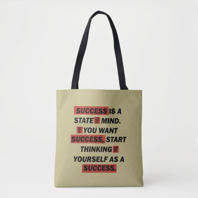 Tote Bag Motivational cite le succès dans la vie (Devant)