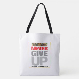 Tote Bag Motivationnel n'abandonne jamais abandonner grand