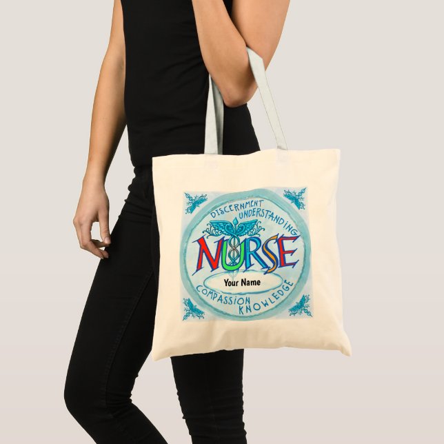 Tote Bag Moto des infirmières bleues (Devant (produit))