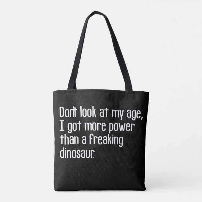 Tote Bag mots de vieux robustes et drôles (Dos)