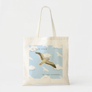 Tote Bag Mouette dans les nuages aquarelle