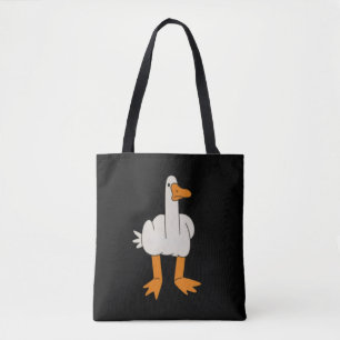 Tote Bag Mouette du doigt du milieu Humour geste drôle reto