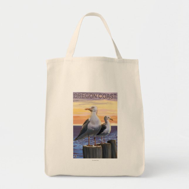 Tote Bag Mouettes de la mer de l'Oregon (Devant)