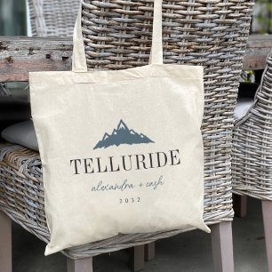 Tote Bag Mountain Peaks Destination Wedding Bienvenue
