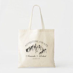 Tote Bag Mountain Woodland Forest Wedding Favor Cadeau