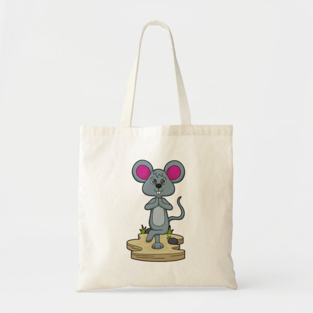 Tote Bag Mouse at yoga (Devant)
