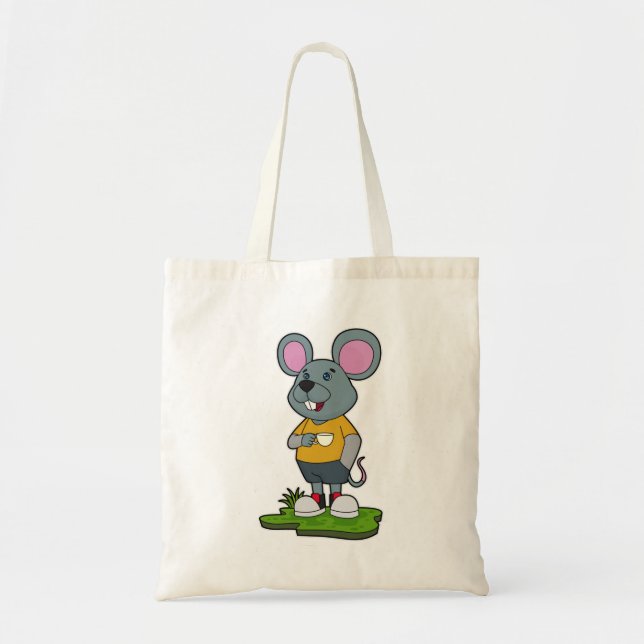 Tote Bag Mouse with Coffee cup (Devant)