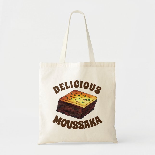 Tote Bag Moussaka Grecque Méditerranéen Nourriture Aiguille (Devant)