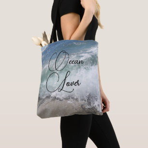 Tote Bag Mousse de mer Wave Ocean Lover Personnalisé