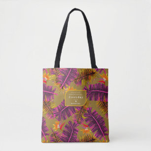Tote Bag Moutarde Palm Paradise