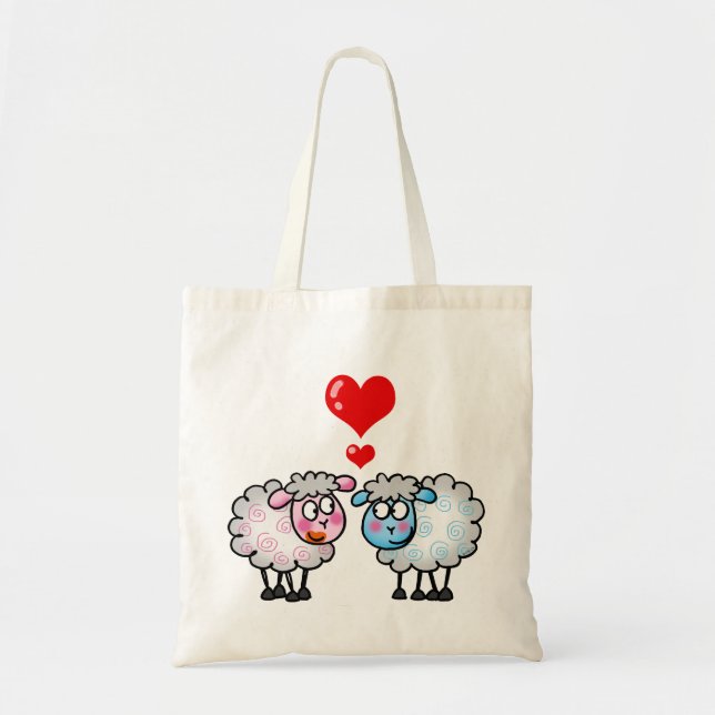Tote Bag Moutons drôles de bande dessinée, épousant des (Devant)
