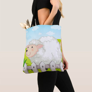 Tote Bag Moutons souriants dans la campagne ensoleillée