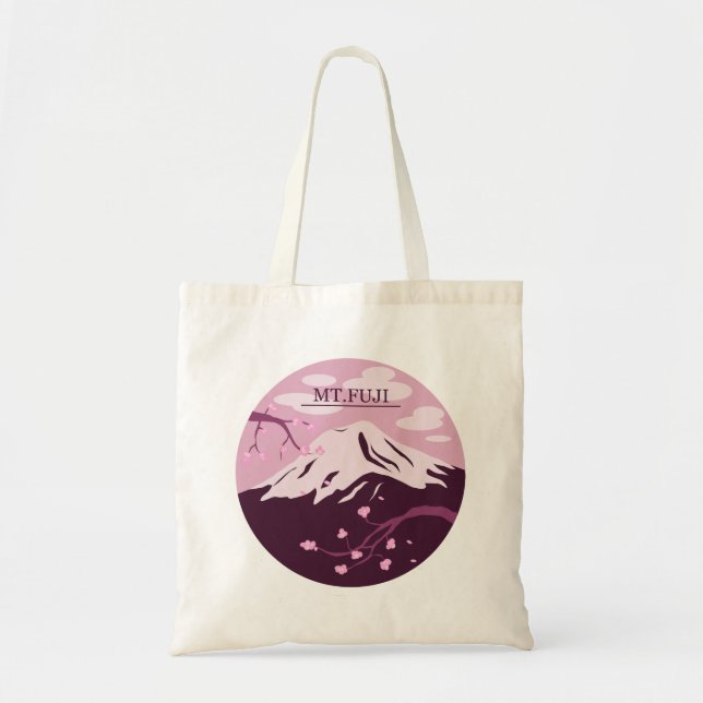 Tote Bag Mt. Fuji (rose) (Devant)