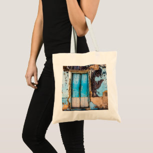 Tote Bag Mur bleu et porte