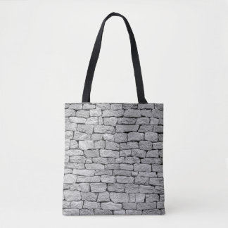 Tote Bag Mur en pierre grise, arrière - plan abstrait.