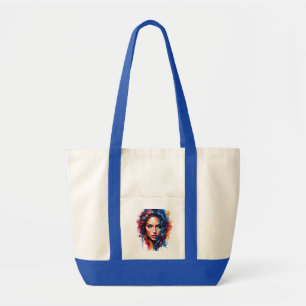 Tote Bag Muse Chromatique - Portrait De Splash Néon