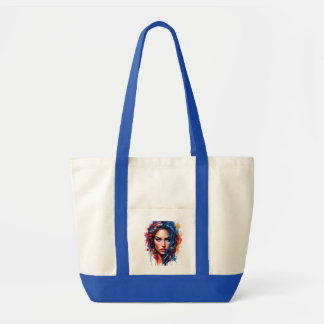 Tote Bag Muse Chromatique - Portrait De Splash Néon