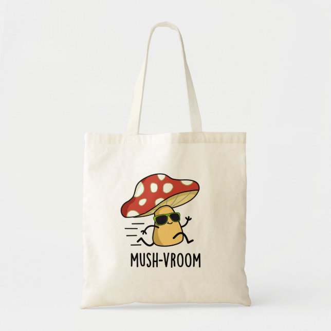 Tote Bag Mush-vroom Funny Pun de Champignons Rapides (Devant)