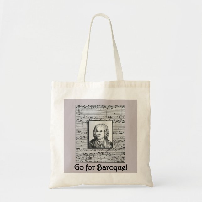 Tote Bag Musique baroque Fourre-tout de Bach (Devant)